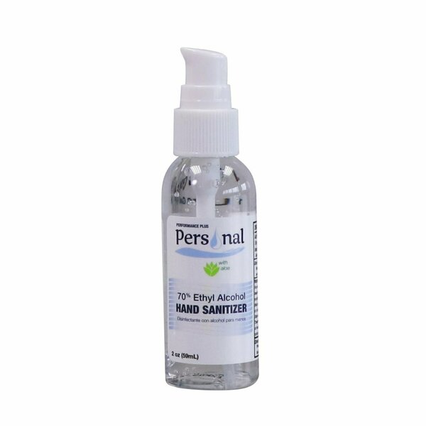 Performance Plus Personal Hand Sanitizer w/ Aloe 2 oz w/ Pumps 70% Ethyl Alcohol, 24PK PPP-0224